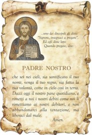 Parchment copy of the Italian Padre Nostro